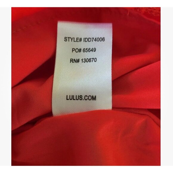 Lulu's Joyful Red Orange Multi Stripe Tie-Back Mini Dress Size Small - Picture 7 of 7